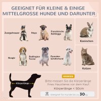 Rattan Hundeliege Outdoor mit Dach, Erhöhtes Hundebett 69 x 98 x 70 cm Kühlendes Haustierliege mit Metallrahmen, Abnehmbare Kissen Hautierbett für kleine und mittelgroße Hunde, Kaffee-Braun