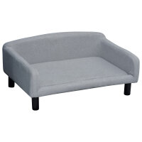 Hundesofa aus Samt mit Rückenlehne Hundebett...