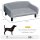 Hundesofa aus Samt mit Rückenlehne Hundebett Holzbeine für mittle Hunde 82 x 54 x 36 cm Hellgrau