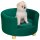 Hundesofa Hundecouch, Waschbarer Bezug, Haustiersofa mit Rückenlehne und Holzbeine, Katzensofa, für kleine Hunde unter 4,5 kg, Grün