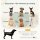 Hundesofa Hundecouch, Waschbarer Bezug, Haustiersofa mit Rückenlehne und Holzbeine, Katzensofa, für kleine Hunde unter 4,5 kg, Grün