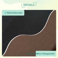 Erhöhtes Hundebett mit Baldachin, Haustierbett, Hundeliege outdoor mit Dach, Atmungsaktiv, Taftstoff für Camping Kaffee 92 x 76 x 90 cm