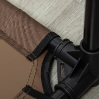 Erhöhtes Hundebett mit Baldachin, Haustierbett, Hundeliege outdoor mit Dach, Atmungsaktiv, Taftstoff für Camping Kaffee 92 x 76 x 90 cm