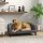 Hundesofa Hundecouch, Waschbarer Bezug, Haustiersofa mit Rückenlehne und Holzbeine, Katzensofa, für mittelgroße Hunde unter 25 kg, Dunkelgrau