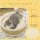 Haustierbett für Katzen und Hunde, Seegras, waschbares Kissen, 48 cm x 48 cm x 24,5 cm, Beige + Khaki - Natur