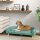 Hundebett Hundesofa Haustiersofa, Eukolyptusholz, 98 x 67 x 25 cm, Grün