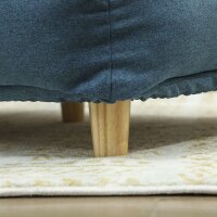 Hundesofa, Haustiersofa, Haustierbett, abnehmbares u, waschbares Polster, Natur+ Dunkelblau