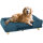 Hundesofa, Haustiersofa, Haustierbett, abnehmbares u, waschbares Polster, Natur+ Dunkelblau