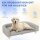 Hundesofa für große Hunde bis 30 kg, gepolsterte, Kiefernholzbeine, 98 x 67 x 25 cm, Grau