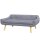 Haustiersofa Hundesofa, Skandidesign, abnehmbares Polster, Samtoptik, 102 cm x 58,5 cm x 42,5 cm, Grau + Natur