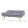 Haustiersofa Hundesofa, Skandidesign, abnehmbares Polster, Samtoptik, 102 cm x 58,5 cm x 42,5 cm, Grau + Natur