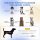 Haustiersofa Hundesofa, Skandidesign, abnehmbares Polster, Samtoptik, 102 cm x 58,5 cm x 42,5 cm, Grau + Natur