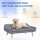 Haustiersofa Hundesofa, Skandidesign, abnehmbares Polster, Samtoptik, 102 cm x 58,5 cm x 42,5 cm, Grau + Natur