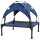 Hundebett mit Dach, atmungsaktiv, wasserabweisend, bis 20 kg, 76 x 61 x 69,5 cm, Dunkelblau