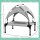 Hundebett mit Dach, Outdoor, tragbar, wasserabweisend, bis 30 kg, 61 x 46 x 63 cm, Hellgrau