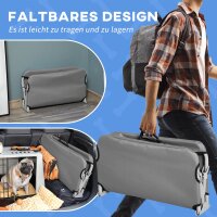Hundebett, klappbar, robust & komfortabel, bis 10kg, 71x58x20cm, Grau
