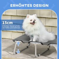 Hundebett, klappbar, robust & komfortabel, bis 10kg, 71x58x20cm, Grau