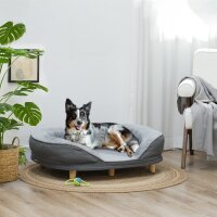 Hundebett für Hunde bis 25 kg, abnehmbarer Bezug,...