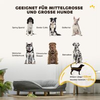Hundebett für Hunde bis 25 kg, abnehmbarer Bezug, rutschfeste Füße, 90 x 78 x 25 cm, Grau