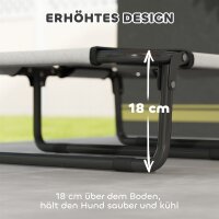 Erhöhtes Hundebett klappbar Haustierbett, Outdoor Hundeliege mit Netzdesign Hellgrau Oxford 75 x 51 x 18 cm
