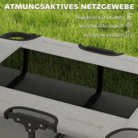 Erhöhtes Hundebett klappbar Haustierbett, Outdoor Hundeliege mit Netzdesign Hellgrau Oxford 75 x 51 x 18 cm