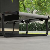 Erhöhtes Hundebett klappbar Haustierbett, Outdoor Hundeliege mit Netzdesign Hellgrau Oxford 75 x 51 x 18 cm