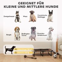 Erhöhtes Hundebett klappbar Haustierbett, Outdoor Hundeliege mit Netzdesign Kaffee Oxford 75 x 51 x 18 cm