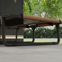 Erhöhtes Hundebett klappbar Haustierbett, Outdoor Hundeliege mit Netzdesign Kaffee Oxford 75 x 51 x 18 cm