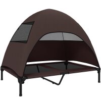 Hundeliege Outdoor mit Dach, Erhöhtes Hundebett...