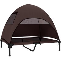 Hundeliege Outdoor mit Dach, Erhöhtes Hundebett...