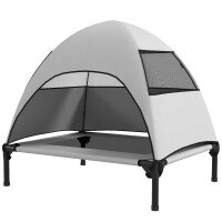 Hundeliege Outdoor mit Dach, Erhöhtes Hundebett...