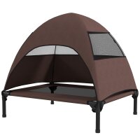 Hundeliege Outdoor mit Dach, Erhöhtes Hundebett...