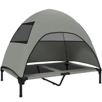 Hundeliege Outdoor mit Dach, Erhöhtes Hundebett...