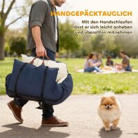 Hundeautositz, 2 Gurte, waschbare Bezüge, für Haustiere unter 5 kg, Blau