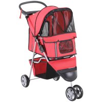 Hundewagen Hundebuggy bis 10 kg Klappbar Bodenkorb 2...