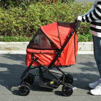 Hundebuggy Hundewagen bis 10kg klappbar verstellbares...