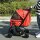 Hundebuggy Hundewagen bis 10kg klappbar verstellbares Vordach Oxford Rot 76,5 x 52 x 95 cm