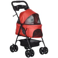 Hundebuggy Hundewagen bis 4 kg Klappbar Netzfenster...