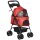 Hundebuggy Hundewagen bis 4 kg Klappbar Netzfenster Bodenkorb Becherhalter abnehmbares Dach rot 67 x 45 x 96 cm