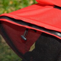 Hundewagen Hundebuggy mit 3 Rädern klappbar bis 10 kg Oxford Rot+Schwarz 109,5 x 54,5 x 106,5 cm