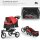 Hundewagen Hundebuggy mit 3 Rädern klappbar bis 10 kg Oxford Rot+Schwarz 109,5 x 54,5 x 106,5 cm
