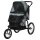 Hundewagen Hundetrolley mit Jogger-Funktion bis 20 kg Klappbar Netzfenster, Ablagekorb, Grau, 111 x 58 x 107 cm
