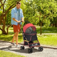 2-in-1 Hundebuggy Tragtasche Autositz bis 10kg klappbar...