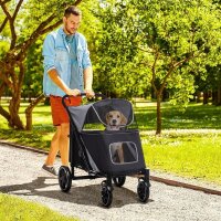Hundewagen Hundebuggy bis 30kg faltbar verstellbares...