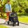 Hundewagen Hundebuggy bis 30kg faltbar verstellbares Vordach Aufbewahrungskorb 112 cm x 65 cm x 100 cm, Grau