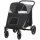 Hundewagen Hundebuggy bis 30kg faltbar verstellbares Vordach Aufbewahrungskorb 112 cm x 65 cm x 100 cm, Grau