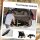 Hundewagen Hundebuggy bis 30kg faltbar verstellbares Vordach Aufbewahrungskorb 112 cm x 65 cm x 100 cm, Grau