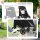 Hundewagen Hundebuggy bis 30kg faltbar verstellbares Vordach Aufbewahrungskorb 112 cm x 65 cm x 100 cm, Grau