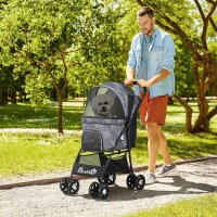 Hundebuggy Hundewagen bis 10kg klappbar verstellbares...