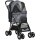 Hundebuggy Hundewagen bis 10kg klappbar verstellbares Vordach Bodenkorb Kissen Seitentasche 81 cm x 48 cm x 99 cm Grau